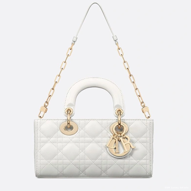 Cheap White Small D-Joy Bag Lambskin Lady Cannage 0802 Luxury